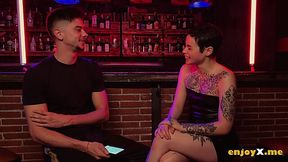 Sexy Inked Latina Sub - Saba Lapiedra - Gets Spit-roasted & Fucked In All Holes By 2 Horny Guys