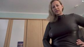 Kathy Gives Dirty Blowjob to Handyman in Need