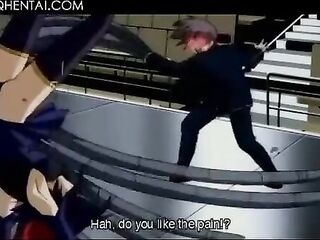 Anime breasty sex prisoner wrapped and banged by big tentacles