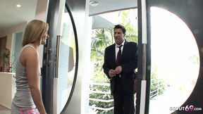 Blonde Beauty Flirts with Cougar Friend to Seduce