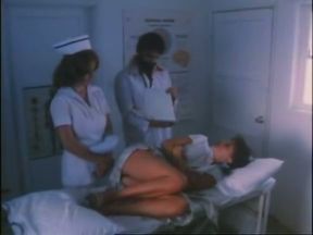 Kinky gyno doctor examines hairy snatch of one lustful patient