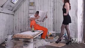 Lithuanian Goddess gets off on shoe play and toe sucking