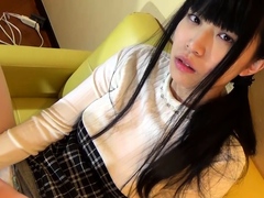 Asian girlfriend fingering her snatch pov