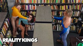 Real Sexy - Hot Librarian Mandy Waters Fucks Jimmy Michaels While His GF Is Reading A Book