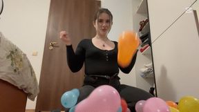Farting on ballons then poping theem'