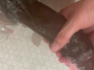 Stesister makes a mess on stepbrother big dick then clean its up