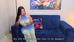 Technician Who Fixes My Cell Phone Gives Me His Cum in My Pussy - Mariana Martix &amp; Brian Evans