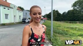 VIP4K Village beauty flaunted her pussy&#x1F32E;&#xFE0F; to a stranger while heading to her grandma with plums