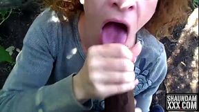 fellation master sucking black cock in the hills
