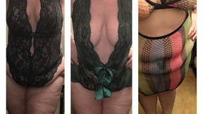 Bbw milf tries on her new sexy lingerie
