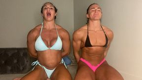 Female Bodybuilders Attempt To Break Out Of Handcuffs