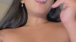 Smoking, sitting on top of you
