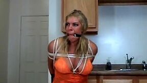 Sexy Woman Tied Up And Ballgagged