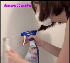 Hello, This Is Sayaka! It's Summer and Hot, so I Masturbated While Cleaning in the Bathroom!