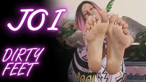 Lady Angela dirty feet JOI bare face no make up workout outfit foot tattoo pink pedicure cum countdown