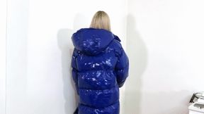 Caroline and Dasha Kiss in Down Coats