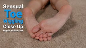 Sensual Toe Wiggling Close Up Highly Arched Feet - Kylie Jacobsx - MP4 720p HD