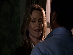 Michelle Pfeiffer nude but covered in hot love scene with a