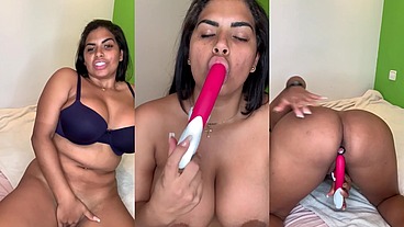 I put a PLUG in my ass and MASTURBATE with my DILDO