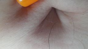 My belly button in close-up
