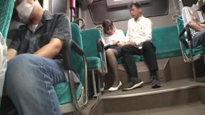 Slutty Asian Blonde Finger-Banging till She Squirts in Silk Stockings