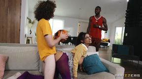 The Dream Team: Interracial Threesome starring Hollywood Cash, Hailey Rose, Jodie Johnson