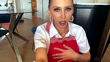 Your Waitress Gives You JOI On Her Break