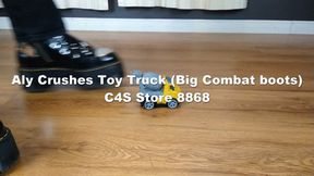 Aly Crushes Toy Truck (Big Combat boots)