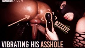 VIBRATING his YOUNG ASSHOLE - CUM Milked