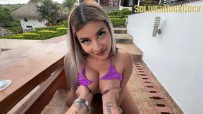 the resort waitress seduces me to fill her mouth with semen - naty delgado - soldierhugecock