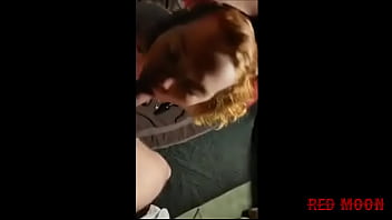 Dirty, Redheaded Submissive Sucks Master&#039_s Cock with Nipple Clamps, Pussy and Ass Stretched with Cumshot on her Ass