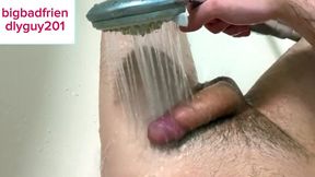 no hands cum with shower head while moaning and shaking orgasm