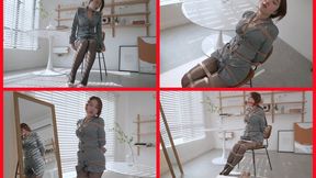 4K026 Black stocking girl tightly bound in the afternoon