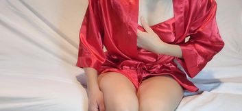 Wife Fucks BBC Dildo in Red Lingerie