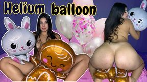 Masturbating with helium balloons