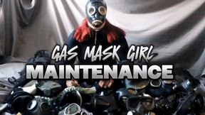 Maintenance Gas Mask Girl: Sensual ASMR Fetish with Latex and PVC