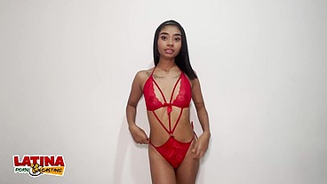 Latina Porn Casting - Super Skinny Latina With Tight Pussy Filled With BWC Creampie