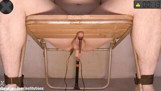 I wonder how much cum will he produce before he starts screaming when he fails to cum every five min