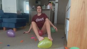 popping balloons