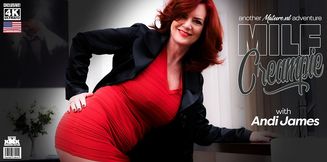 Hot Redhead MILF is getting a creampie after hardcore fucking and giving a blowjob