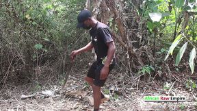 this guy bareback finds himself masturbating in the field while he clears his plantations. this is real public sex. raw