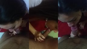 esposa safada pagando um boquete, antes do marido ir pro trabalho