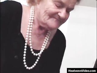 Very old woman in a wheelchair to get around  is still lustful