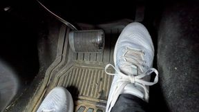 Pedal Pumping POV - Light Blue Sneakers Foot Tease in SUV - Shoe Fetish - Kylie Jacobsx - MP4 1080p HD