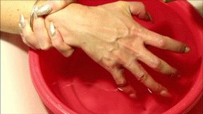 Poses of veiny hands after hot water AVI