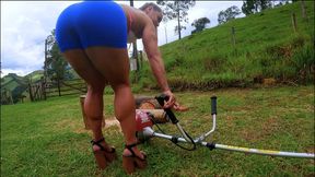 Horny in the garden - REVVING - POWER TOOL