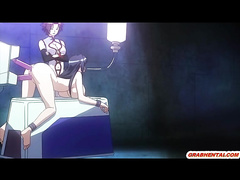 Bondage hentai vibrating her ass and pussy
