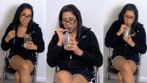 eRica thinks she is endorsing a new protein shake, drinks cum instead!