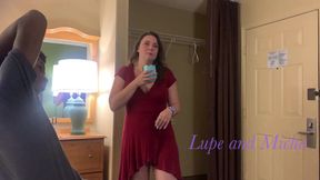 Three dudes simultaneously ravage sizzling married nymph Micha as her hubby cheers on TV