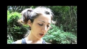 Beautiful Young Horny Girl with Big Tits Fucked in the Mountains by an Old Pig with Big Cock and Cumshot in Mouth